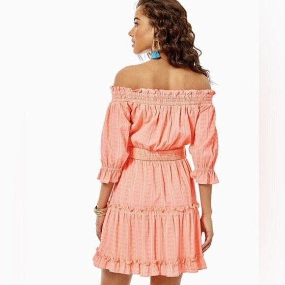 NWT Lilly Pulitzer Louisa Off The Shoulder Mini Dress Size XS, Small, Medium - Picture 2 of 9
